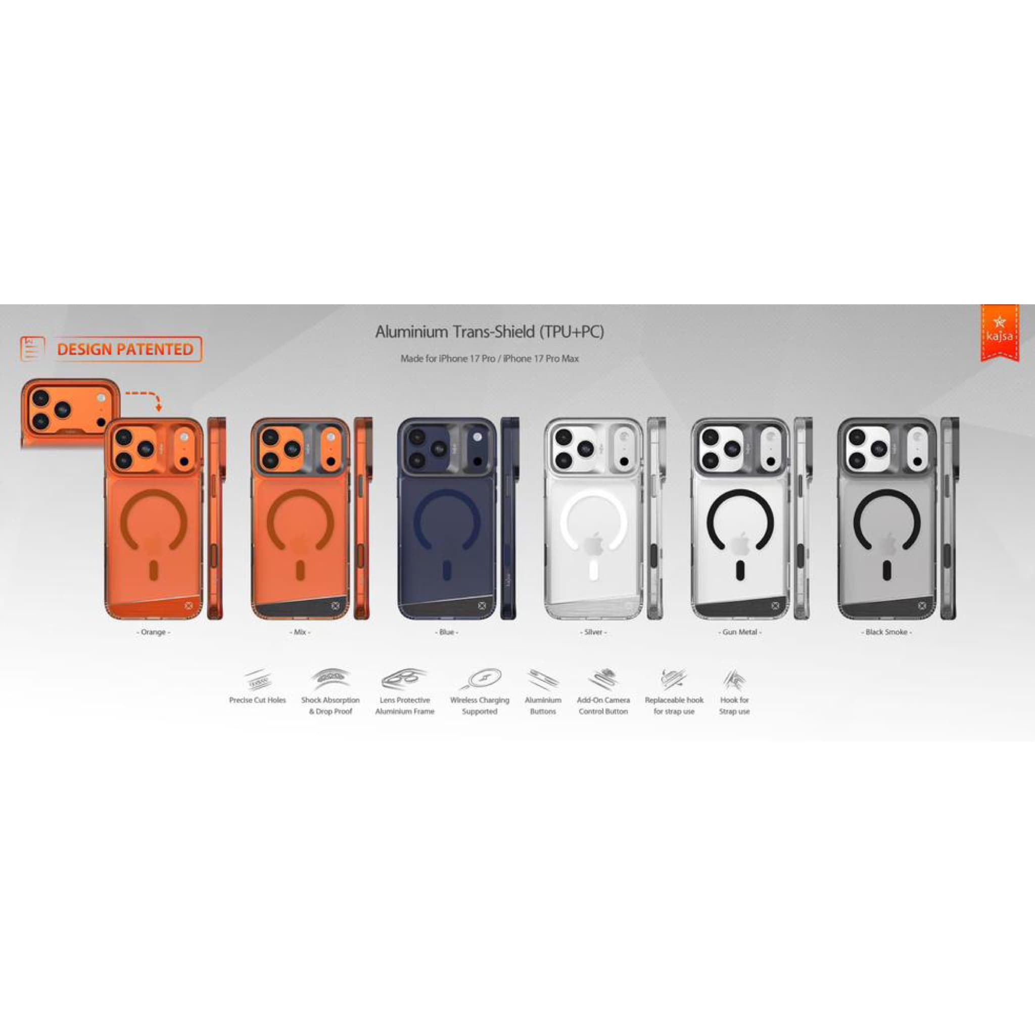 قاب کجسا Kajsa Aluminum Trans With Magsafe آیفون